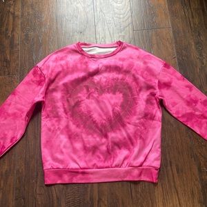 pink tie dye shein crewneck